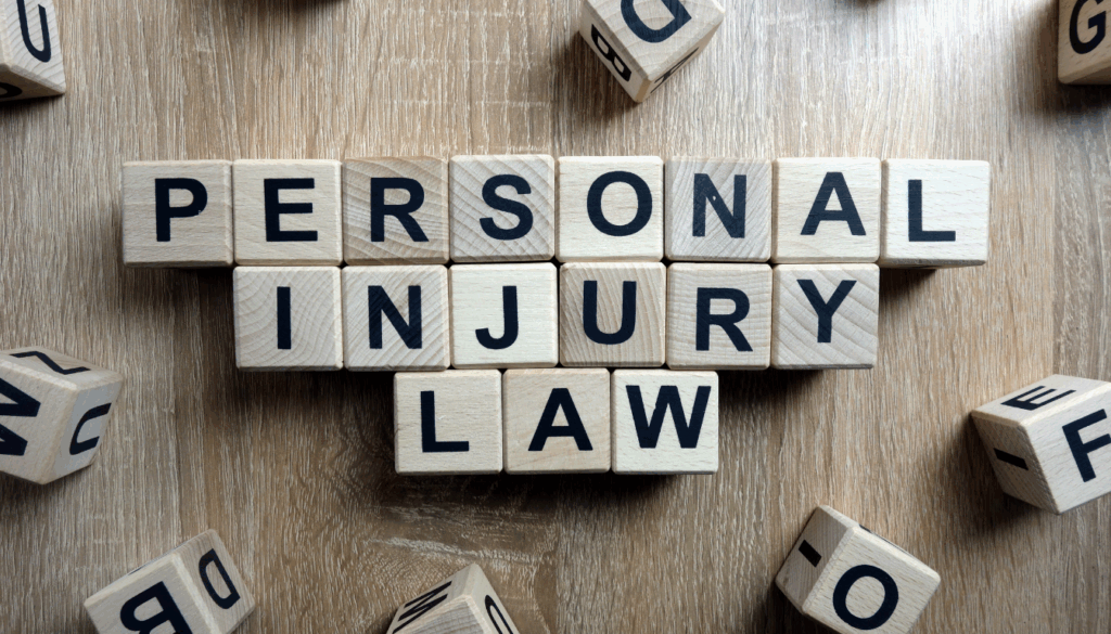 Blocks spelling “Personal Injury Law,” representing how personal injury settlements are handled and calculated