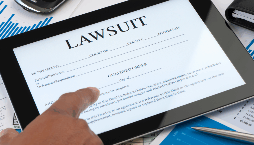 how to file a civil lawsuit without a lawyer : lawsuit forms on tablet